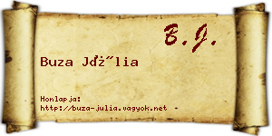 Buza Júlia névjegykártya