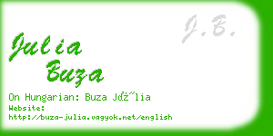 julia buza business card